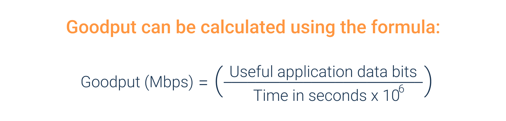 Goodput Formula Goodput Formula